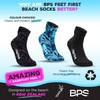 BPS 'Feet First' Water Socks (Black with Classic Soles, Small)