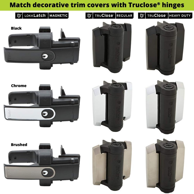 D&D Technologies TCA1L2S3BTS TruClose Regular Duty Gate Hinges, for Self