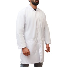 Perkin Lab Coat Doctors Coat Work Coat White Coat (Medium)