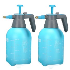 Ayxeute 1/2 Gallon Handheld Pump Sprayer, 2 Pack Garden Pressure Sprayer with Adjustable Brass Nozzle, Multi-Purpose 75 Oz Water Spray Bottle Ideal for Watering, Fertilizing, Cleaning (Blue)