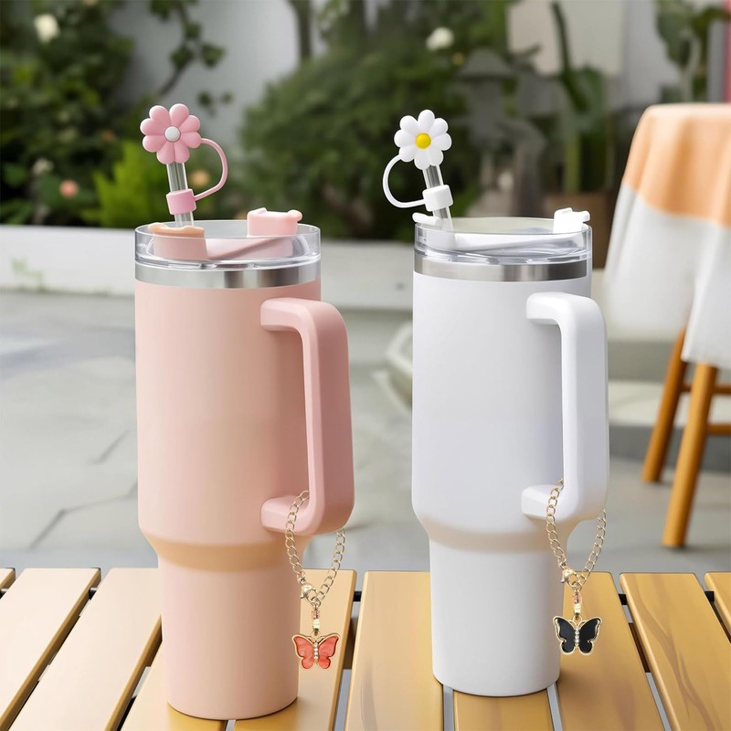 Set de Accesorios para Termo, 10 Piezas, Cubre Popotes con