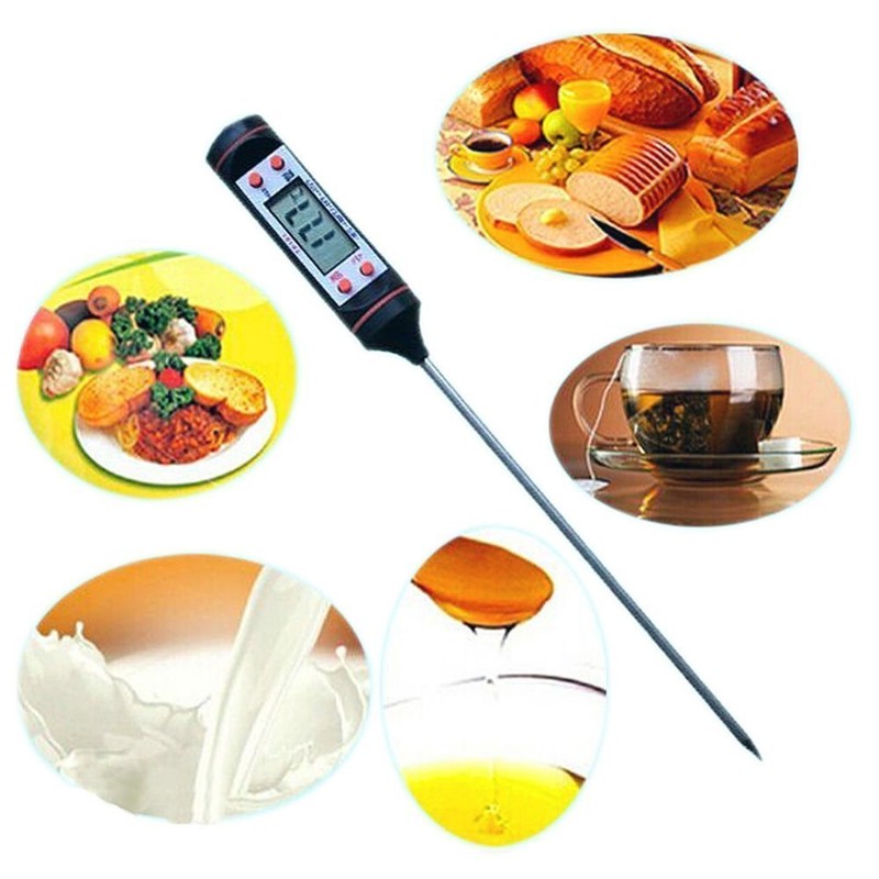Konetun® Digitales Küchen-Thermometer, Sonde, für Lebensmittel, Kochen, Grillen, Fleisch, Steak,