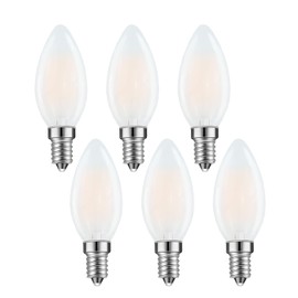 Lamsky E14 LED Bulb European Base 4W LED Chandelier Light Bulbs Dimmable 40W Equivalent,110V 2700K Warm White,Frosted Glass Decorative Bulb,6 Pack