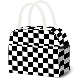 DALINDA Lunch Bag Lunch Box for Women Men Reusable Insulated Lunch Tote Bag,Leakproof Thermal Cooler Sack Food Handbags Case High Capacity for Travel Work Picnic Beach- Square