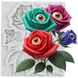 TAOXIBEI Rose Silicone Molds Rose Flower Polymer Clay Mold for DIY Crafts Epoxy Resin Casting Air Dry Polymer Clay Plaster Jewelry Making
