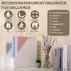Pack of 2 A4 Document Folders, Folder with 5 Compartments,