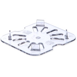 Carlisle FoodService Products Estante de drenaje de plástico para sartén de alimentos de tamaño 1/6 transparente