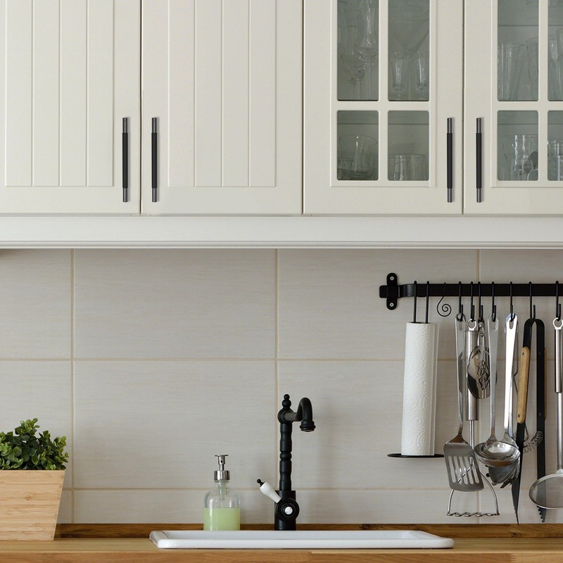 damerin 10 Pack 160 mm Matte Black Kitchen Cabinet Handles