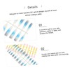 FOMIYES 144pcs Long Fake Nails Rainbow Gradient Shimmer T-shape False