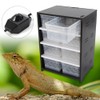 Reptile Breeding Cabinet with 8PCS Acrylic Feeding Box Insect Feeding