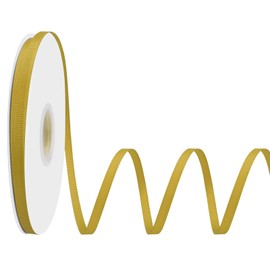 LoomJoyz Double Sides Cream Gold Grosgrain Ribbon 6 mm x 45 m Ribbons Satin Ribbon Gift Wrap Decorative Ribbons for Sewing Hair Bow Flower Bouquet Crafts Weddings Flower Arrangements