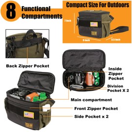 Rough Enough - Funda para cámara réflex digital con inserto de bolsa de cámara, color verde militar, Cordura