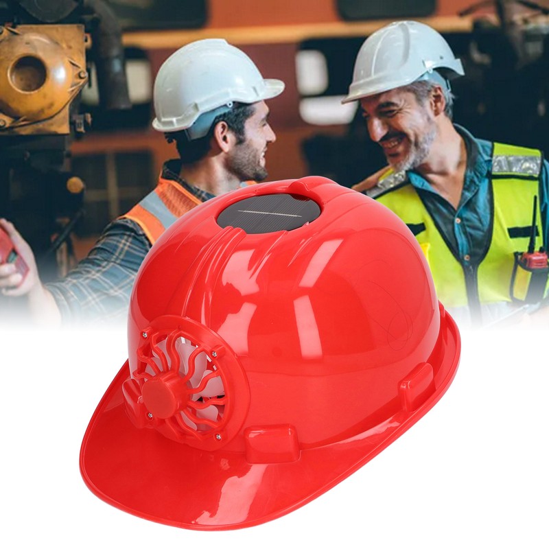 Hard Hat with Solar Fan Plastic Ventilated Safety Helmet Breathable
