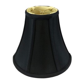 Royal Designs, Inc. True Bell Basic Lamp Shade Round Clip Fitter, BSO-704RC-7BLK/GL, 3.75 x 7 x 6.75, Black
