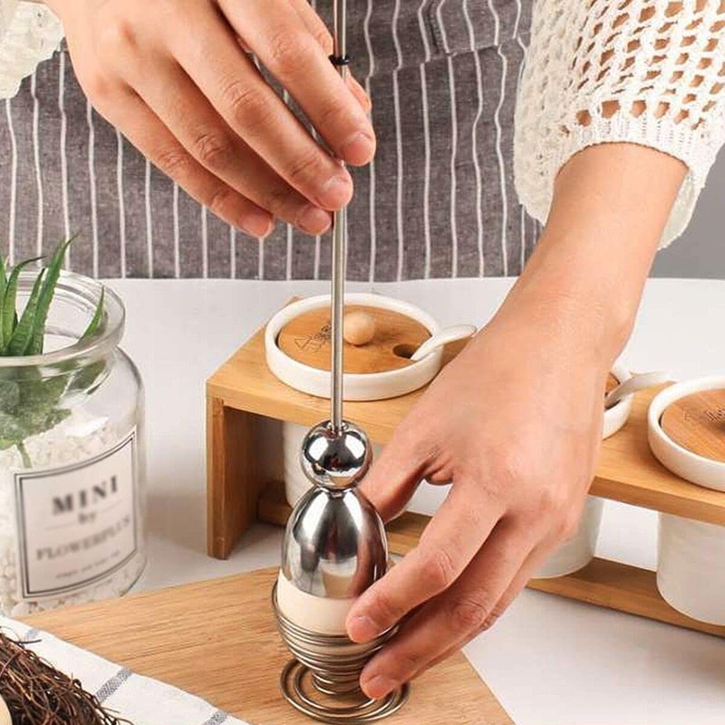 Egg Cracker Tool,Egg Topper, Egg Cutter,Egg Shell Remover,Matching Stainless Steel