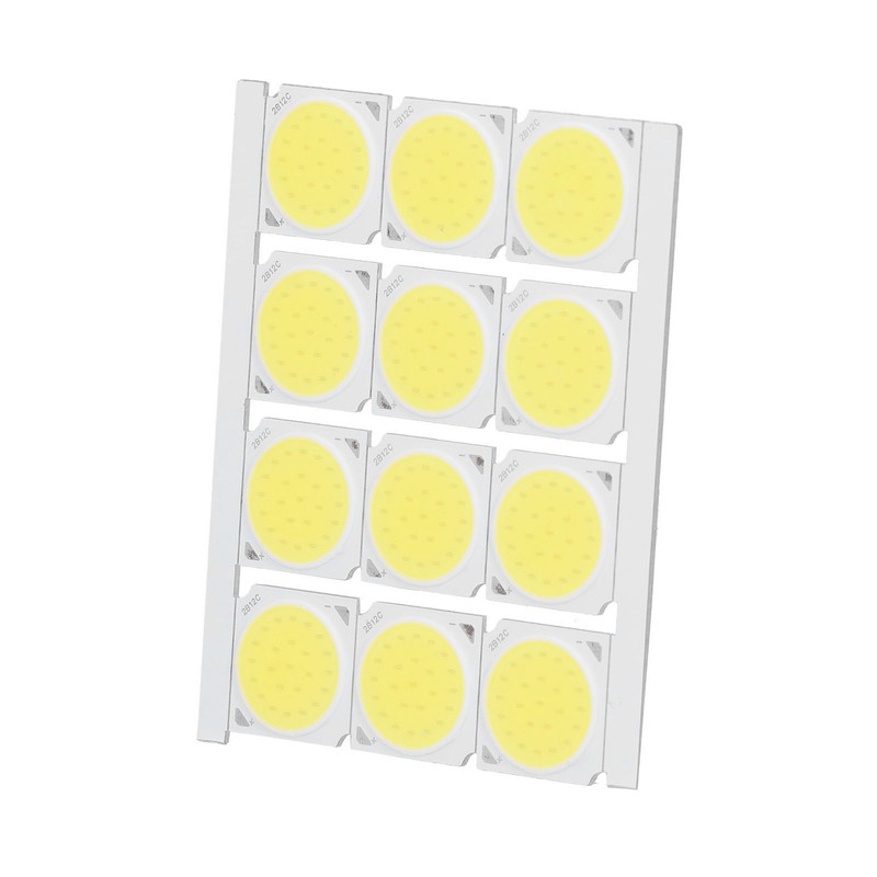 12Pcs COB Light Source High Power Round LED Chip 12W