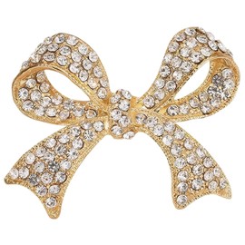 Bow Brooch,Dainty Sparkly Bow Knot Brooch Pin,Vintage Ribbon Bowknot Pearl Lapel Pins,Suitable for Parties,Dances,Weddings,Birthdays,Daily Wear,Adding a Touch of Sophistication to Your Outfit