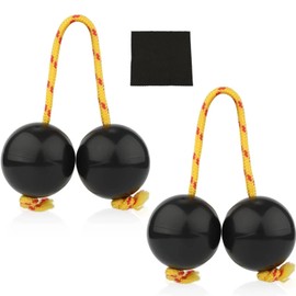 Aslatuas Instrument Rhythmic Ball, Kashaka Bananula Hand Percussion, Kashaka Aslatua African Shaker, African Traditional Musical Instruments for Weddings, Parties, Music Lessons, 2 Pairs