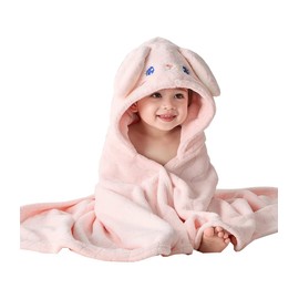 PHLCEhot Soft Fleece Baby Hooded Bath Towel Infant Bathrobe Cute Animal Dinosaur Hood Absorbent Beach Towel