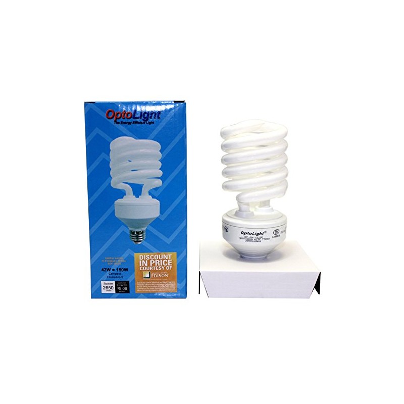 OptoLight Compact Fluorescent 42W Bulb with Light output of 150w