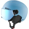 ALPINA Children's Zupo Visor Q-lite Ski Helmet, Smoke-Blue Matt, 48-52