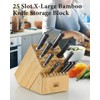 Cooks Standard Bamboo Knife Block Holder without Knives, 25 Slot