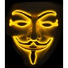 Brandsseller Carnival Mask Anonymous Party Mask Vendetta LED Illuminated White