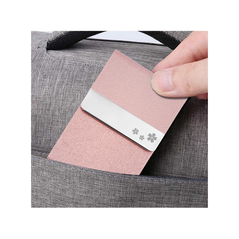Xsimant Business Card Holder, No Fold Corners, Vertical Business Card