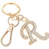 Rohans Womens Gold Plated Alloy Car Key Ring with Crystal