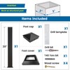 Muzata Cable Railing Post Aluminum Post 39"x3"x3" Undrilled Top Mount