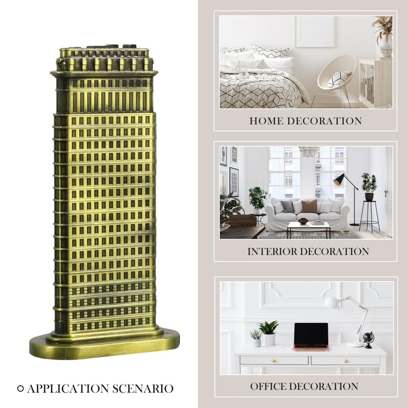 TOPBATHY Retro Manhattan Skyscraper Model - Alloy Statue for Home