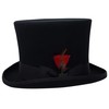 100% Wool Felt Top Hats Victorian Style Mad Hatter Tall
