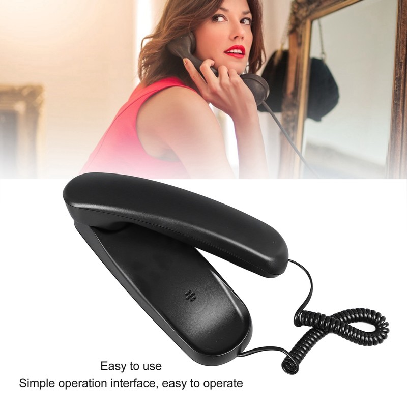 Wall Mountable Telephone Multifunctional Clear Sound Corded Landline Phone for