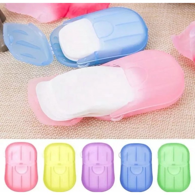 Unbranded 100 Sheets Paper Soap Portable Travel Hand Washing Soluble