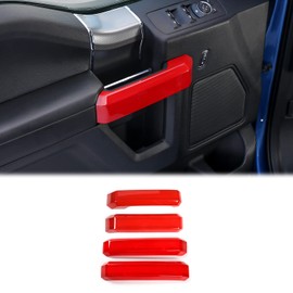 Voodonala Inner Door Handle Covers Trim for Ford F150 2015 2016 2017 2018 2019 2020(Red,4Pcs/Set)