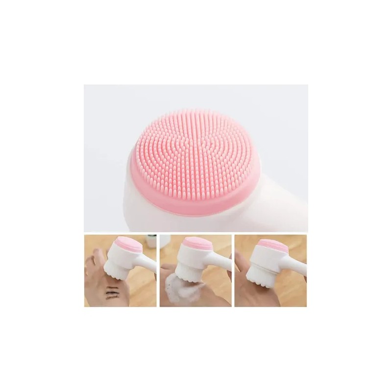 Cepillo Limpieza Facial Doble Cara Manual Exfoliante Skin F