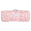 Moonsea Toddler Nap Mat Pink and Fleece Minky Blanket, Lightweight