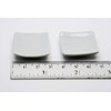 Set of 10 Ceramic Plates and Bowls, Square Shape, White,