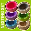 SIFTR (GREEN) Nesting Can Strainer Mini Colander Set - Space