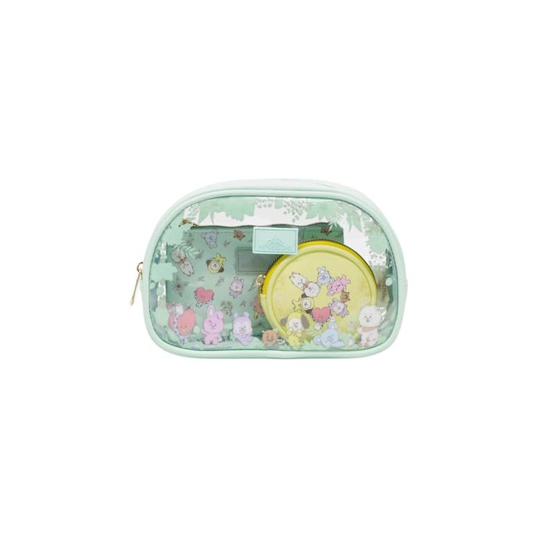 Impressions Vanity BT21 3-PC. Juego de bolsas de maquillaje con