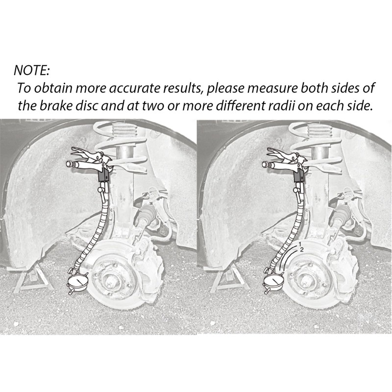 Disc Brake Rotor Ball Joint Gauge, 0-1” by 0.001” Dial
