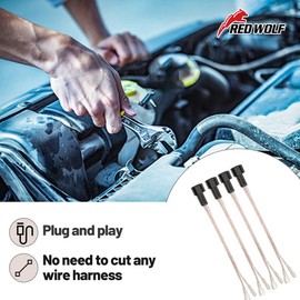 RED WOLF Car Speaker Wiring Harness Connector Adapter for Ford F150 Edge Escape, Lincoln Navigator Town Car, Mazda 3/5/6 1998-2011 Mount Aftermarket Front Rear Door Speaker Wire Cable Plug 4 PCS