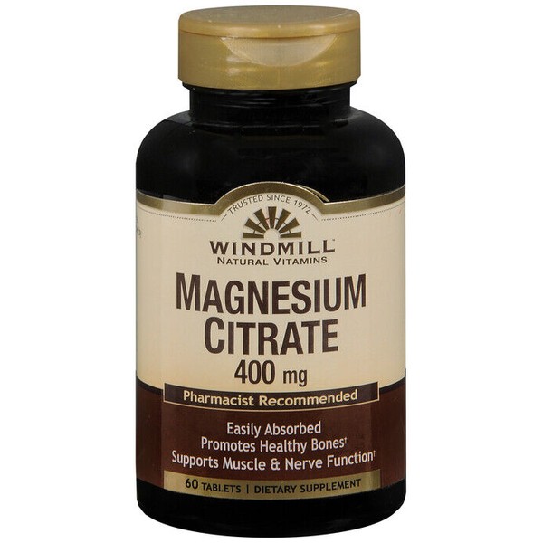 Windmill Magnesium Citrate 400mg Tablets 60ct