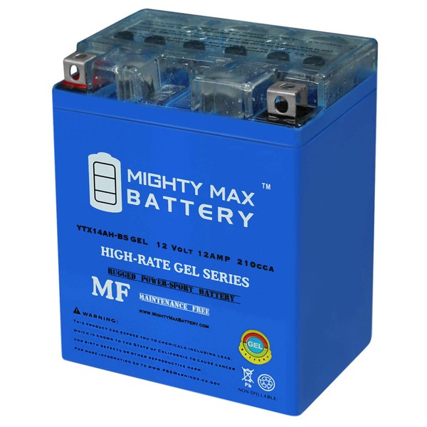 Mighty Max Battery YTX14AH-BS GEL Replaces Arctic Cat 650 BearCat