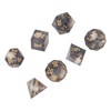 Polyhedral Dice Set Role Playing Epoxy Resin Transparent Skull Dice