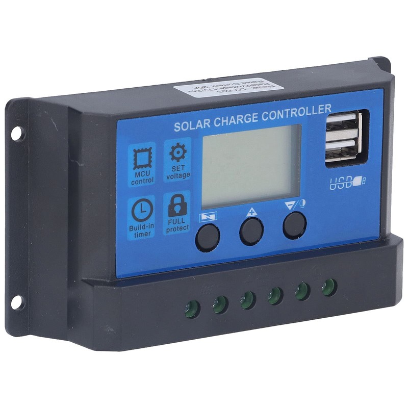 12/24V 20A PWM Solar Charge Controller, Solar Panel Controller with