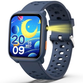 MgaoLo Kids Smart Watch 1.85" Upgrade - Fitness Tracker with Heart Rate Sleep Monitor, 100+ Sports Modes, 12 Puzzle Games, Activity Tracker for Boys Girls Outdoor Fun (Blue)