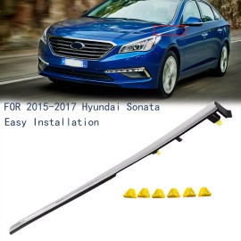 unbranded For 2015 2016 2017 Hyundai Sonata Front Fender Chrome Garnish Molding Trim Left