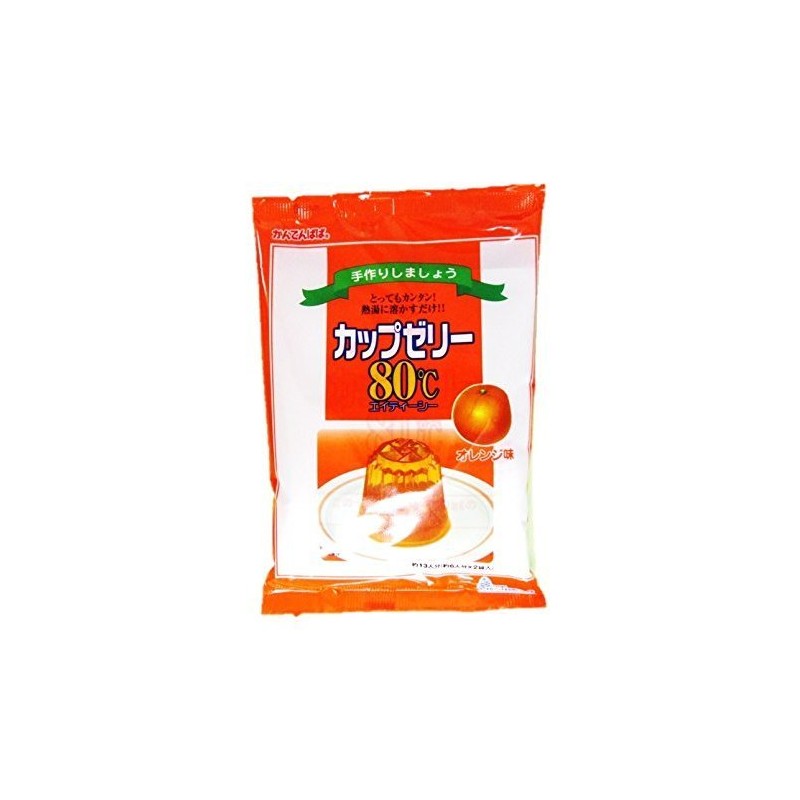 Kanten Papa Cup Jelly, Orange Flavor, 3.5 oz (100 g)