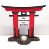Tanno Design Japanese Statue Torii Kiosho with Picture Frame and